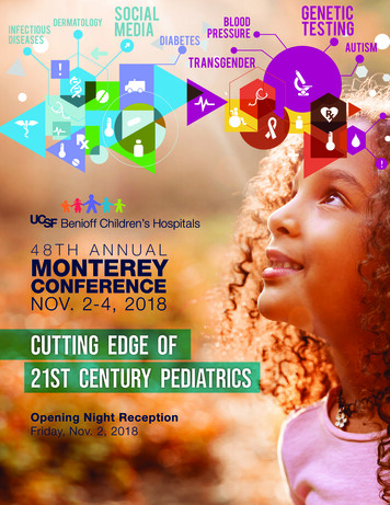 Monterey Conference 2018 - UCSF Benioff Children's Hospital