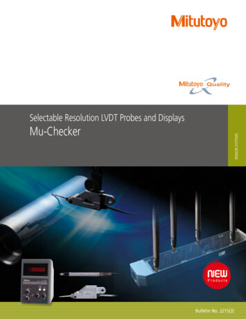 Selectable Resolution LVDT Probes And Displays Mu-Checker - Mitutoyo