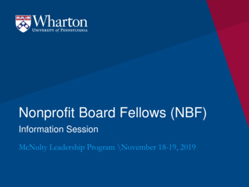 Nonprofit Board Fellows (NBF) - Leadership.wharton.upenn.edu