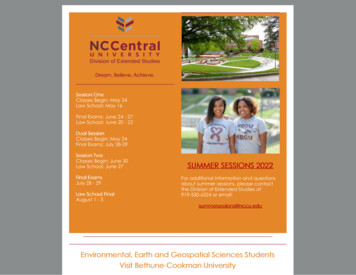 SUMMER SESSIONS 2022 - Nccuonline.nccu.edu