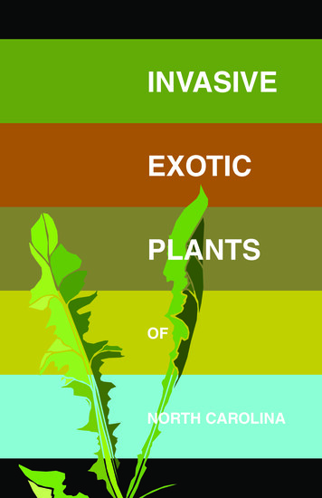 INVASIVE EXOTIC PLANTS - NC