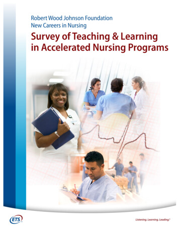 ETS: Robert Wood Johnson Foundation, Survey Of Teaching & Learning In .