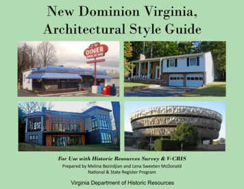New Dominion Virginia, Architectural Style Guide