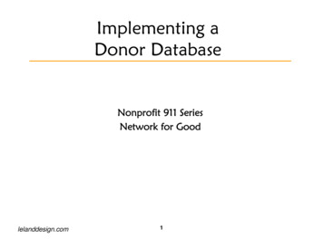 Implementing A Donor Database