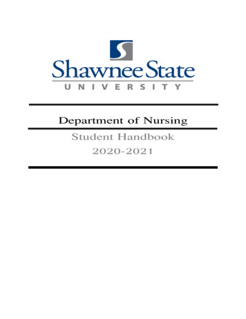 Nursing Handbook 2020-2021 - Shawnee State University