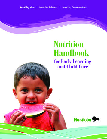 Nutrition Handbook - Province Of Manitoba