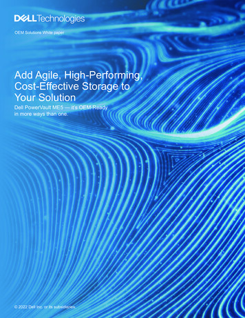 Add Agile, High‑Performing, Cost‑Effective Storage To Your Solution