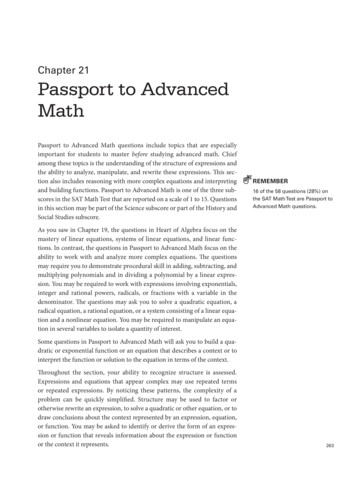 Chapter 21 Passport To Advanced Math