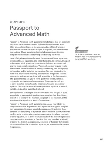 CHAPTER 18 Passport To Advanced Math
