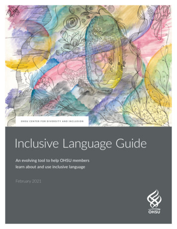 Inclusive Language Guide - OHSU