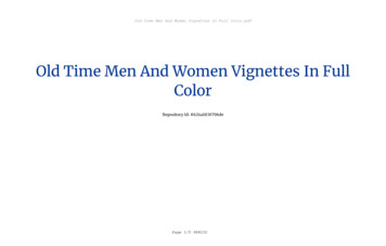 Old Time Men And Women Vignettes In Full Color