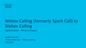Webex Calling (formerly Spark Call) To Webex Calling