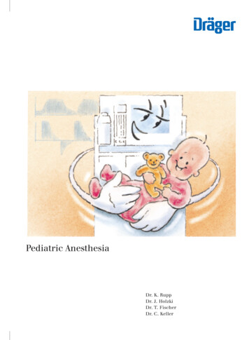 Pediatric Anesthesia - Draeger