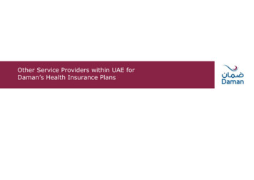 Other Service Providers Within UAE For Daman S Health Insurance Plans
