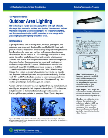 LED Outdoor Area Lighting Fact Sheet