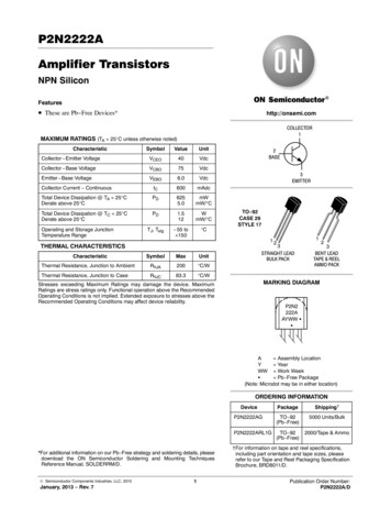 P2N2222A Amplifier Transistors