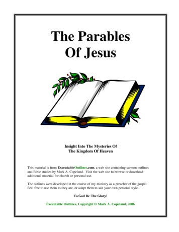 The Parables Of Jesus - Free Sermon Outlines And Bible .