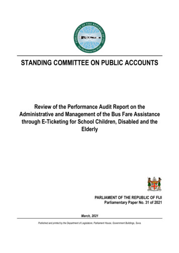 STANDING COMMITTEE ON PUBLIC ACCOUNTS - Parliament Of Fiji