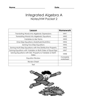 Integrated Algebra A