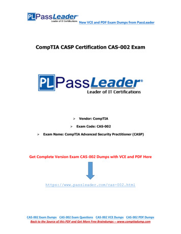 CompTIA CASP Certification CAS-002 Exam