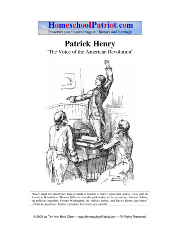 Patrick Henry Study Guide - Knowledge House