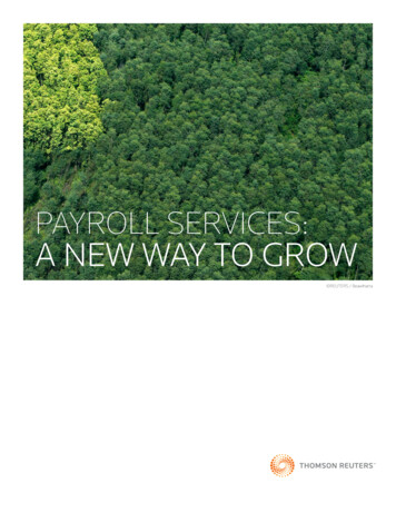 PAYROLL SERVICES: A NEW WAY TO GROW - Thomson Reuters
