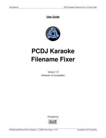 PCDJ Karaoke Filename Fixer