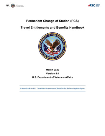 Permanent Change Of Station (PCS) Travel Entitlements And .