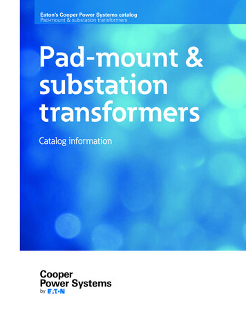 Eaton’s Cooper Power Systems Catalog Pad-mount .