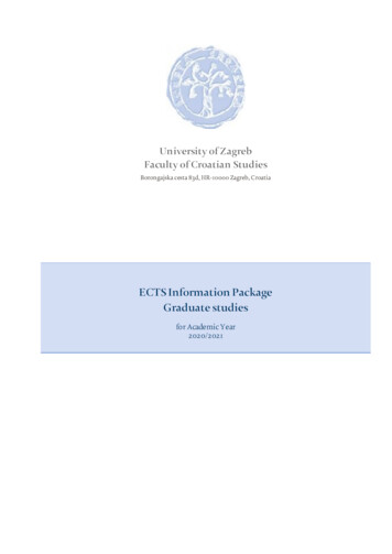 ECTS Information Package Graduate Studies - Unizg.hr