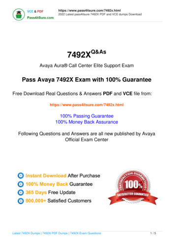 Avaya Pass4itsure 7492X 2022-05-19 By Crocks 70