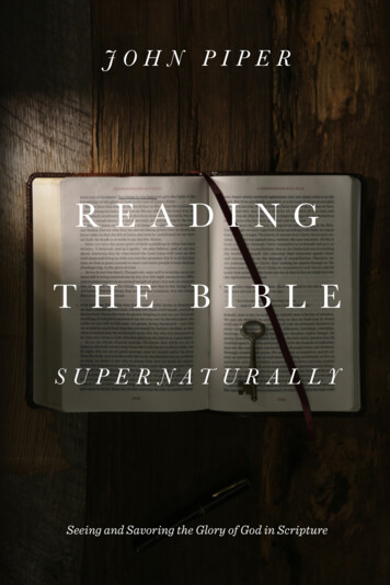 Reading The Bible Supernaturally - Desiring God
