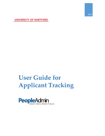 User Guide For Applicant Tracking - University Of Hartford