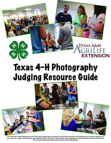 Texas 4-H Photography Judging Resource Guide