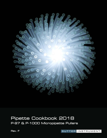 Pipette Cookbook 2018 B - Sutter