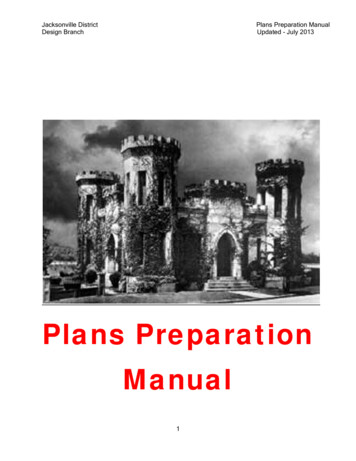 Plans Preparation Manual - United States Army