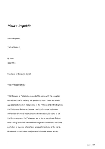 Plato's Republic - Full Text Books Free To Read Online In .