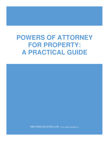 Powers Of Attorney For Property: A Practical Guide - Ontario-probate.ca