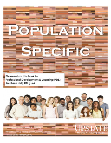 Population Specific - Upstate Medical University