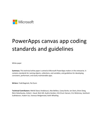 PowerApps Canvas App Coding Standards And Guidelines