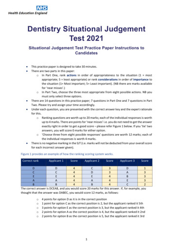 Dentistry Situational Judgement Test 2021