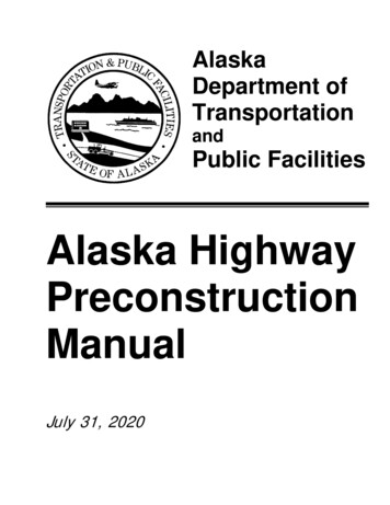 Alaska Highway Preconstruction Manual