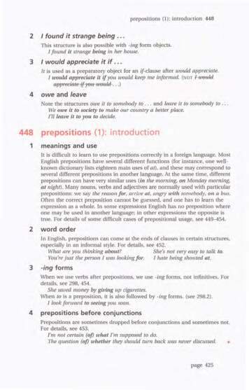 448 Prepositions (1): Introduction