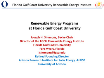 Renewable Energy Programs At Florida Gulf Coast University