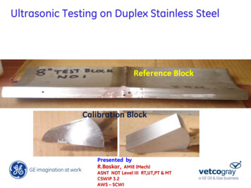 Ultrasonic Testing On Duplex Stainless Steel