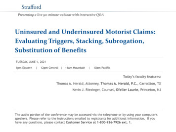 Uninsured And Underinsured Motorist Claims: Evaluating Triggers .