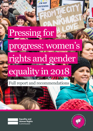 Pressing For Progress Women's Rights And Gender Equality In 2018