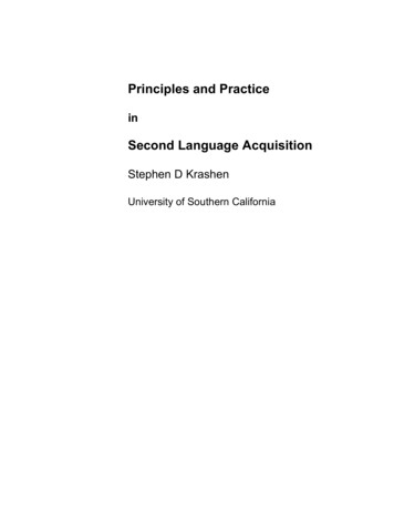 Principles And Practice - Stephen Krashen