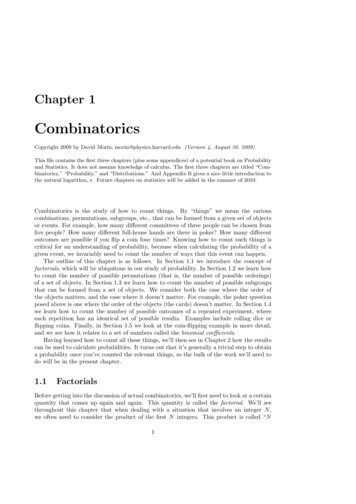 Combinatorics - Harvard University