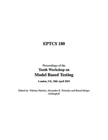Proceedings Of The Tenth Workshop On Model Based Testing